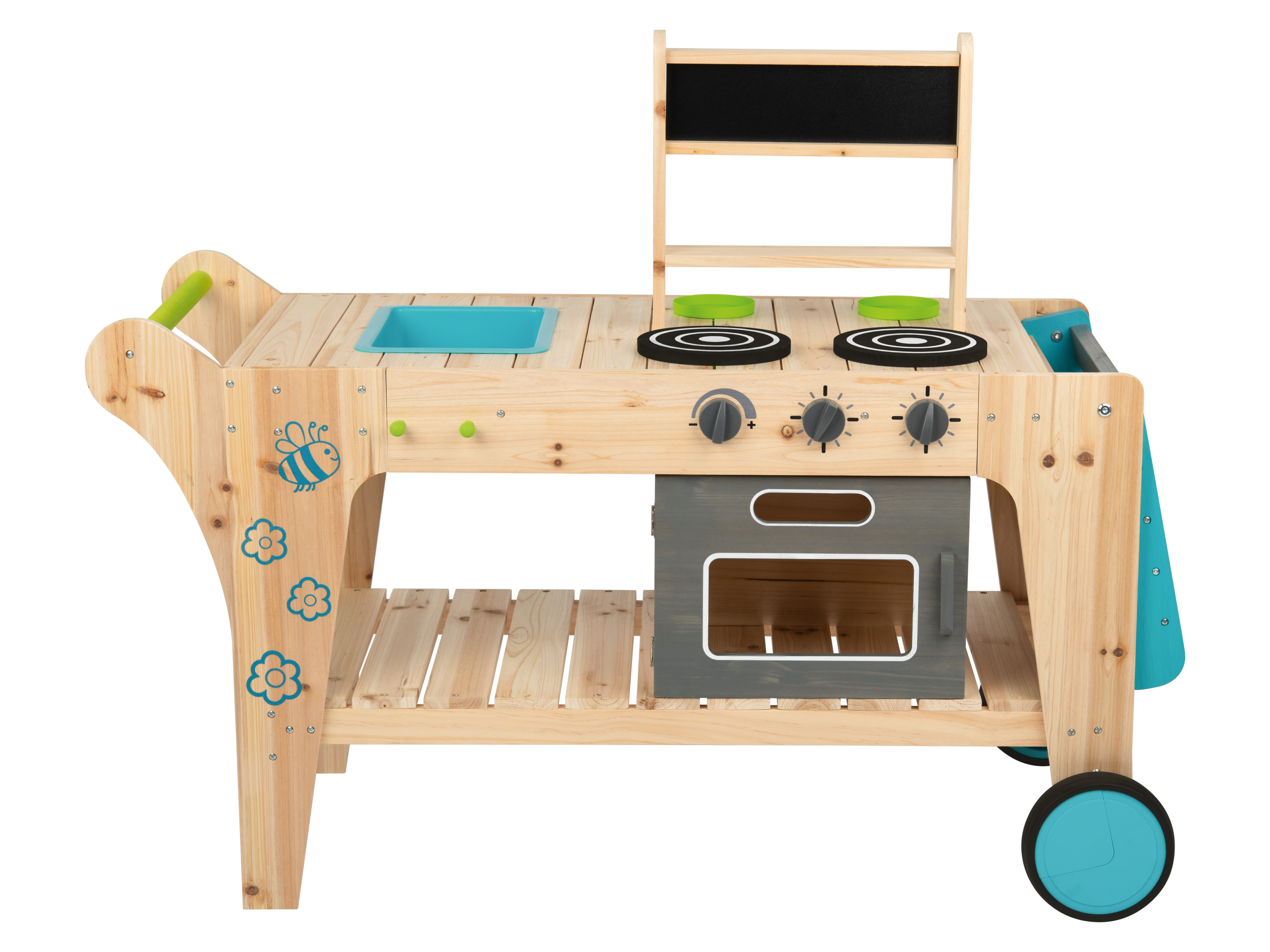 Thumbnail - Playtive Outdoor Matschküche auf Rädern, aus Echtholz