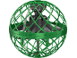 Grüner fliegender Spinner-Ball mit Schutzgitter und Innenrotor