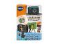 Kinder-Videostudio-Set mit Kamera, Greenscreen und Stativ.