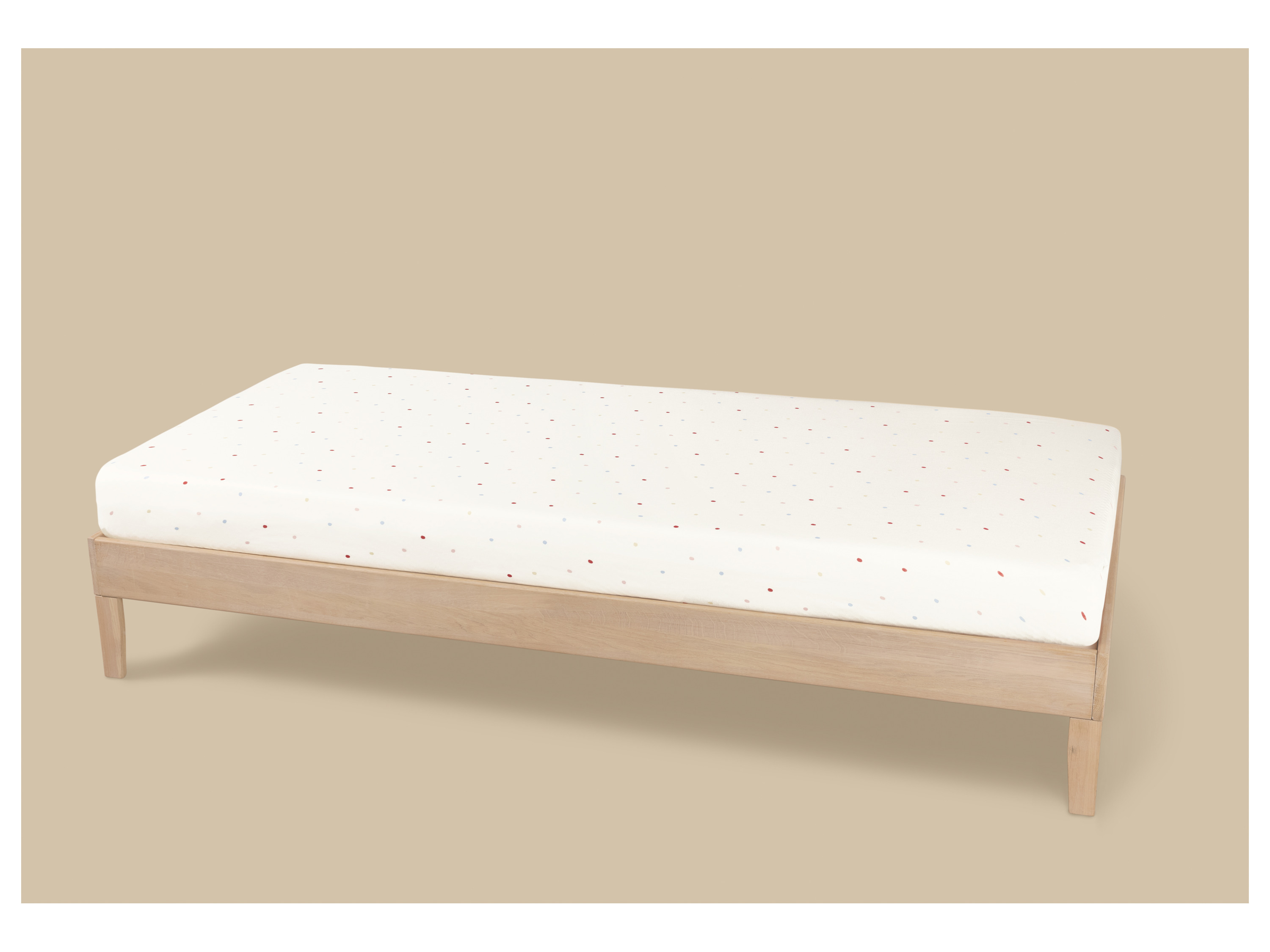 LIVARNO® Jersey-Spannbettlaken, 90-100 x 200 cm (Punkte) – Bild 2 von 2