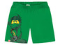 Grüne LEGO Ninjago Shorts mit einem Ninja-Aufdruck.