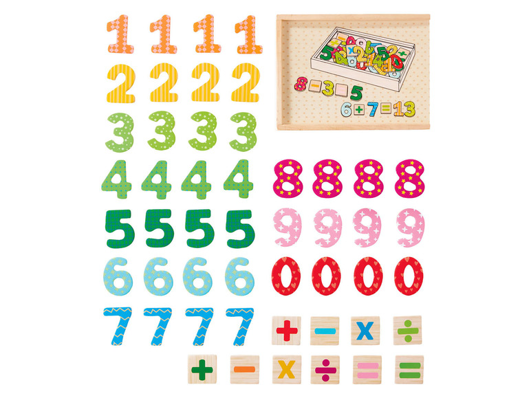 Gehe zu Vollbildansicht: Playtive Holzmagnete Buchstaben / Zahlen / Formen, aus Echtholz - Bild 3