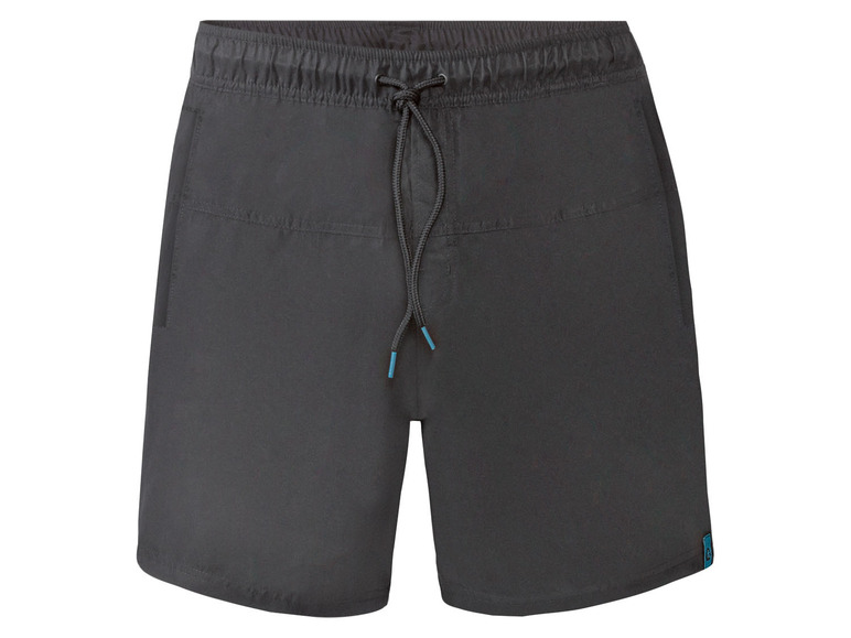 Schwarze Badehose mit Kordelzug.