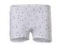 Weiße Kinder-Boxershorts mit grauen Punkten