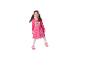Mädchen-Langarmkleid in Pink mit Paw Patrol-Motiv und weißer Strumpfhose