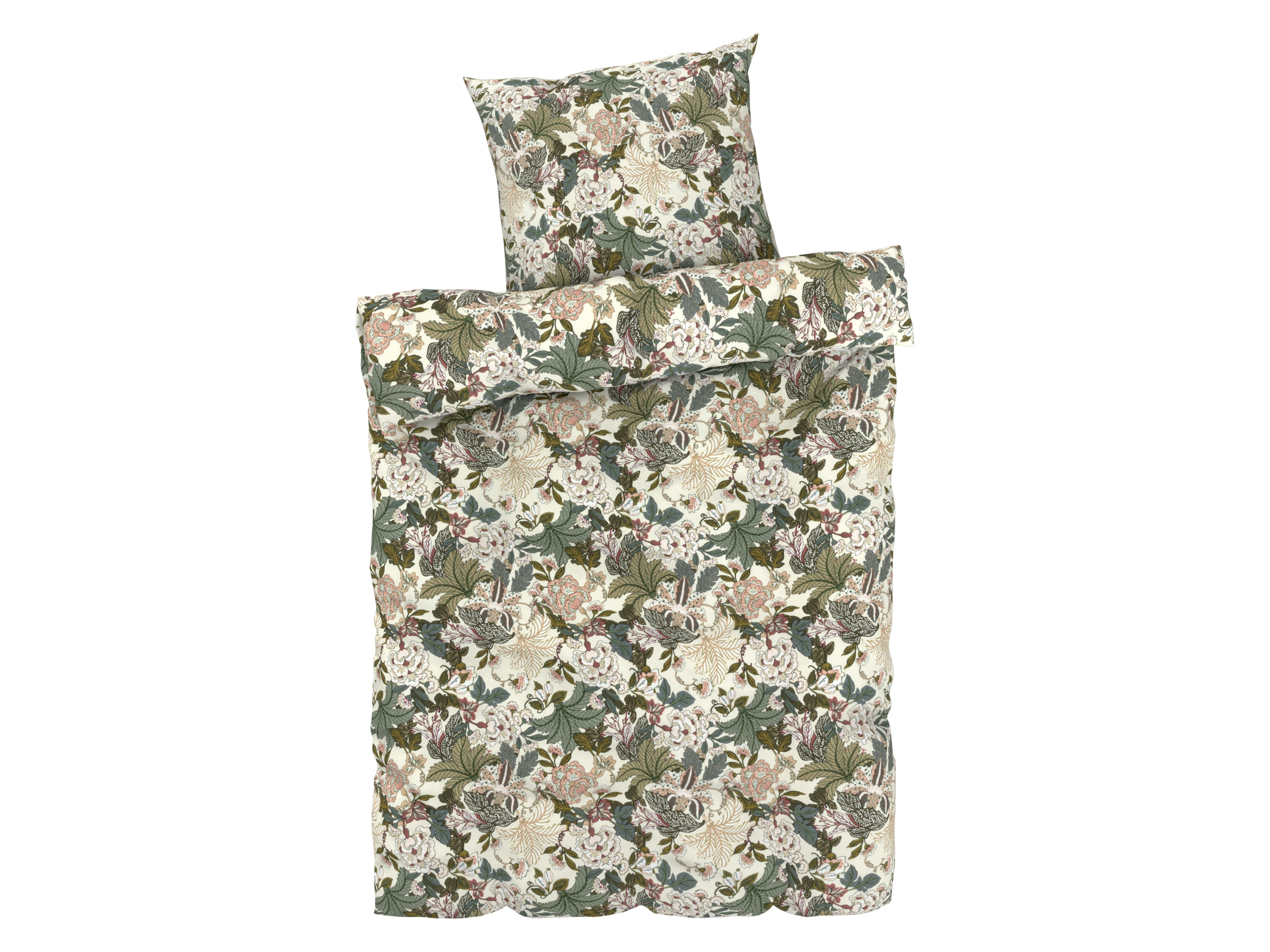 LIVARNO home Bettwäsche CVC Renforcé, 155 x 220 cm (Blumen)““ | Ornament beige, Ornament grün Wendebettwäsche: Floral grün/beige Flächengewicht: 90 g/m² Fadendichte: 128 Pflegehinweis: waschen bei max. 60 °C nicht bleichen schonende Trocknung im Wäschetrockner bei max. 60 °C bügeln bis 150 °C Stufe 2. Dampfbügeleisen kann verwendet werden nicht trockenreinigen Lieferumfang: 1x Bettdeckenbezug, 1x Kopfkissenbezug Grüner Knopf Für eine umweltfreundlichere Produktion Der Grüne Knopf ist ein staatliches Siegel für nachhaltige Textilien. Sozial. Ökologisch. Staatlich. Unabhängig zertifiziert. Er stellt verbindliche Anf““