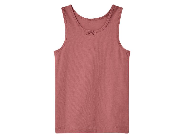 Rosa Baumwoll-Tanktop mit kleiner Schleife am Ausschnitt