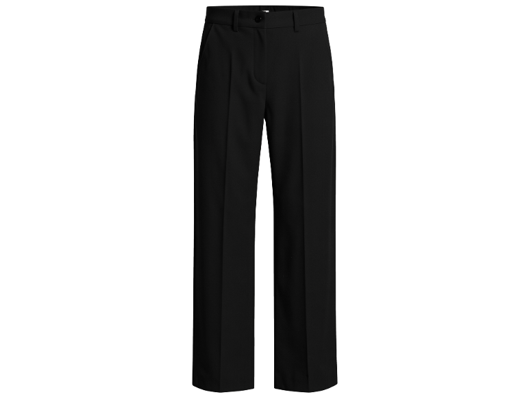 Schwarze, weite Hose mit hohem Bund