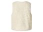 Elfenbeinfarbene Teddyfleece-Weste, Rückansicht.