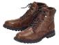 Paar braune Herren-Schnürstiefel mit seitlichen Reißverschlüssen und robusten Sohlen