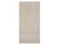 Beige Handtuch mit gestickten Streifen.