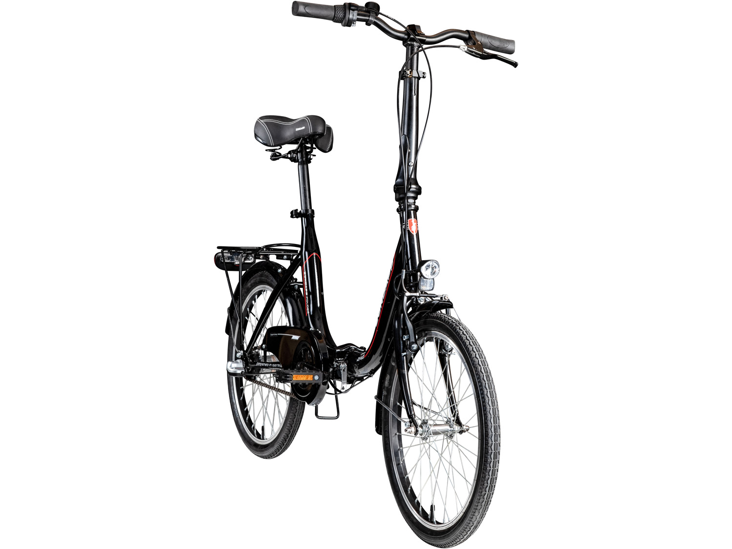 Thumbnail - Zündapp ZF40 Klapprad Fahrrad Stadtrad Faltrad (Schwarz, 20 Zoll)