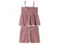 Rosa Shorts und Top mit Spaghettiträgern, aus gekreppter Baumwolle.