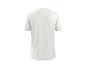 Einfarbiges weißes Herren-T-Shirt, Rückansicht.