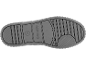 Schwarze Schuhsohle mit gemustertem Profil und Logo