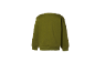Rückansicht eines olivgrünen Kinder-Sweatshirts.