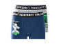 Zweierpack Minecraft Jungen-Boxershorts in Blau und Grau.