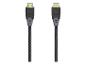 Zwei schwarze und graue HDMI-Kabel mit goldenen Anschlüssen