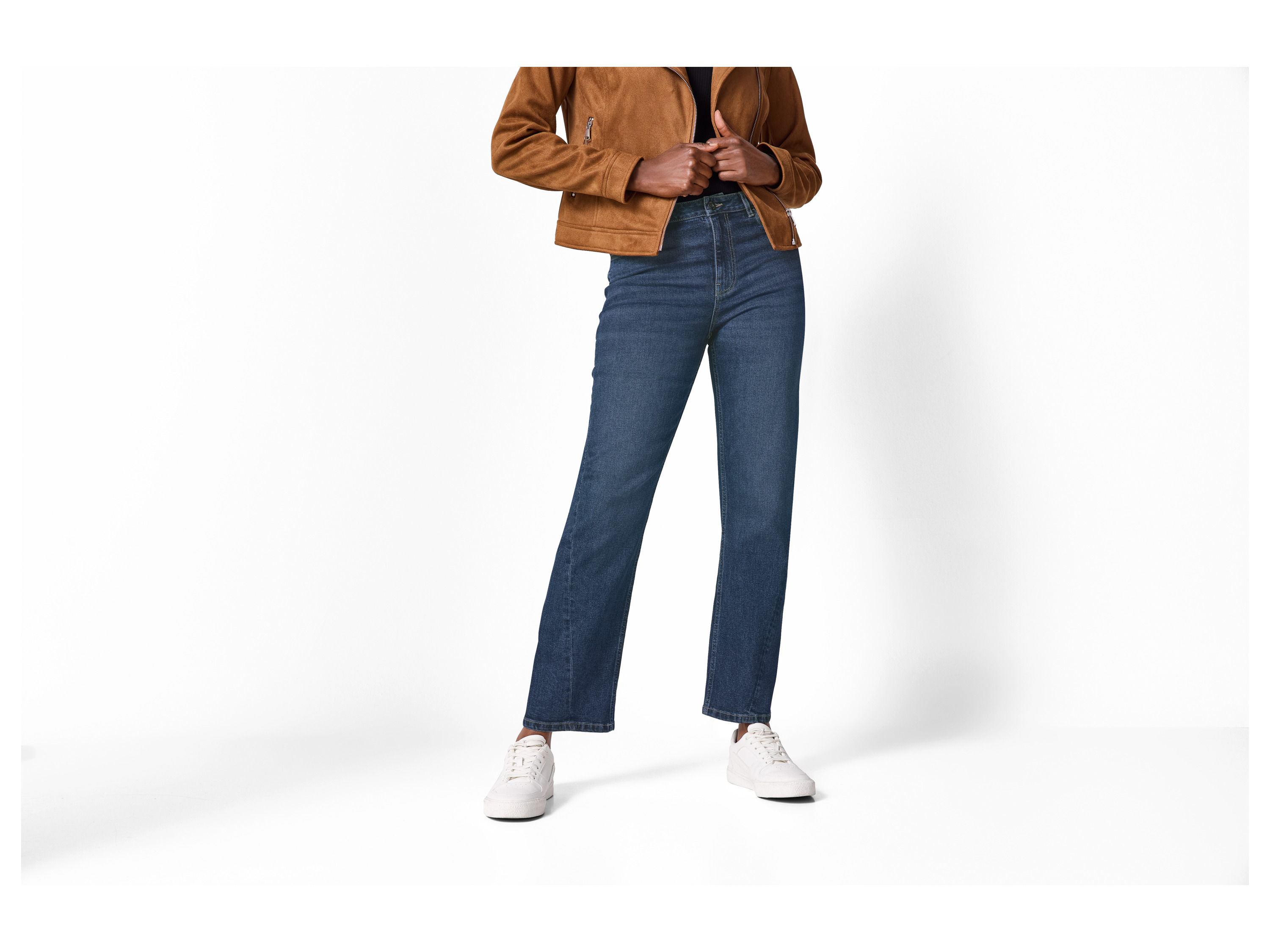 ESMARA® Damen Jeans Straight fit ankle length (Blau, 40) – Bild 2 von 3