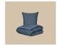 Blauer gestreifter Bettbezug und Kissen-Set