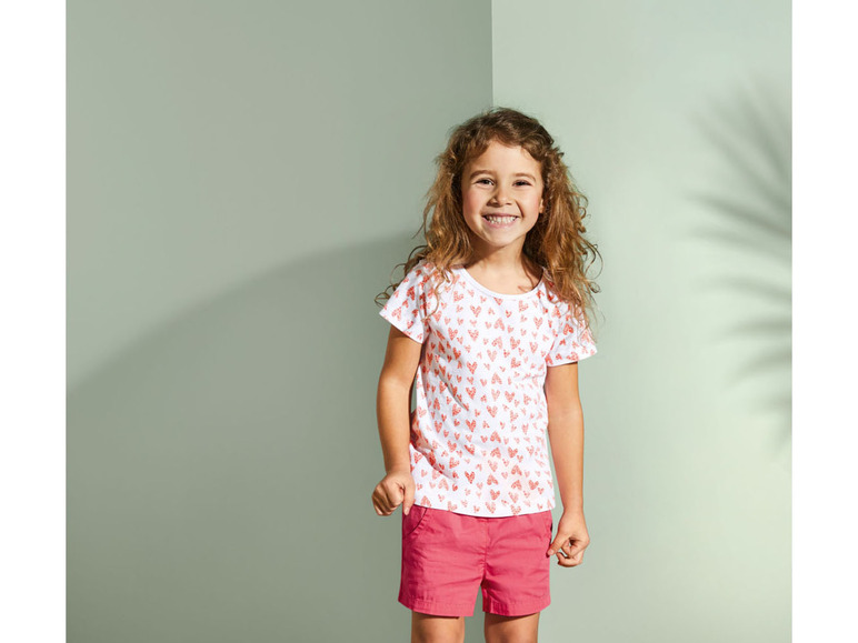 Gehe zu Vollbildansicht: lupilu® Kleinkinder Mädchen T-Shirts, 2 Stück, aus reiner Baumwolle - Bild 8