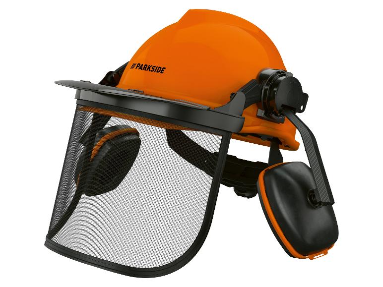 PARKSIDE Schutzhelm mit Netzvisier und Gehörschutz