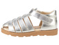 Silberne Sandalen mit Schnalle für Mädchen