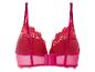 Ein rosa BH mit Spitze und Mesh-Band.
