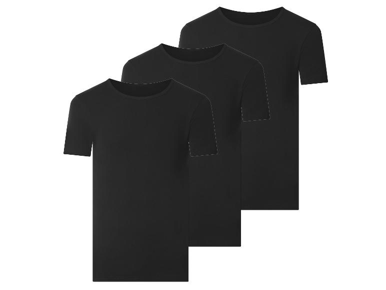 Dreierpack schwarze Kurzarm-T-Shirts