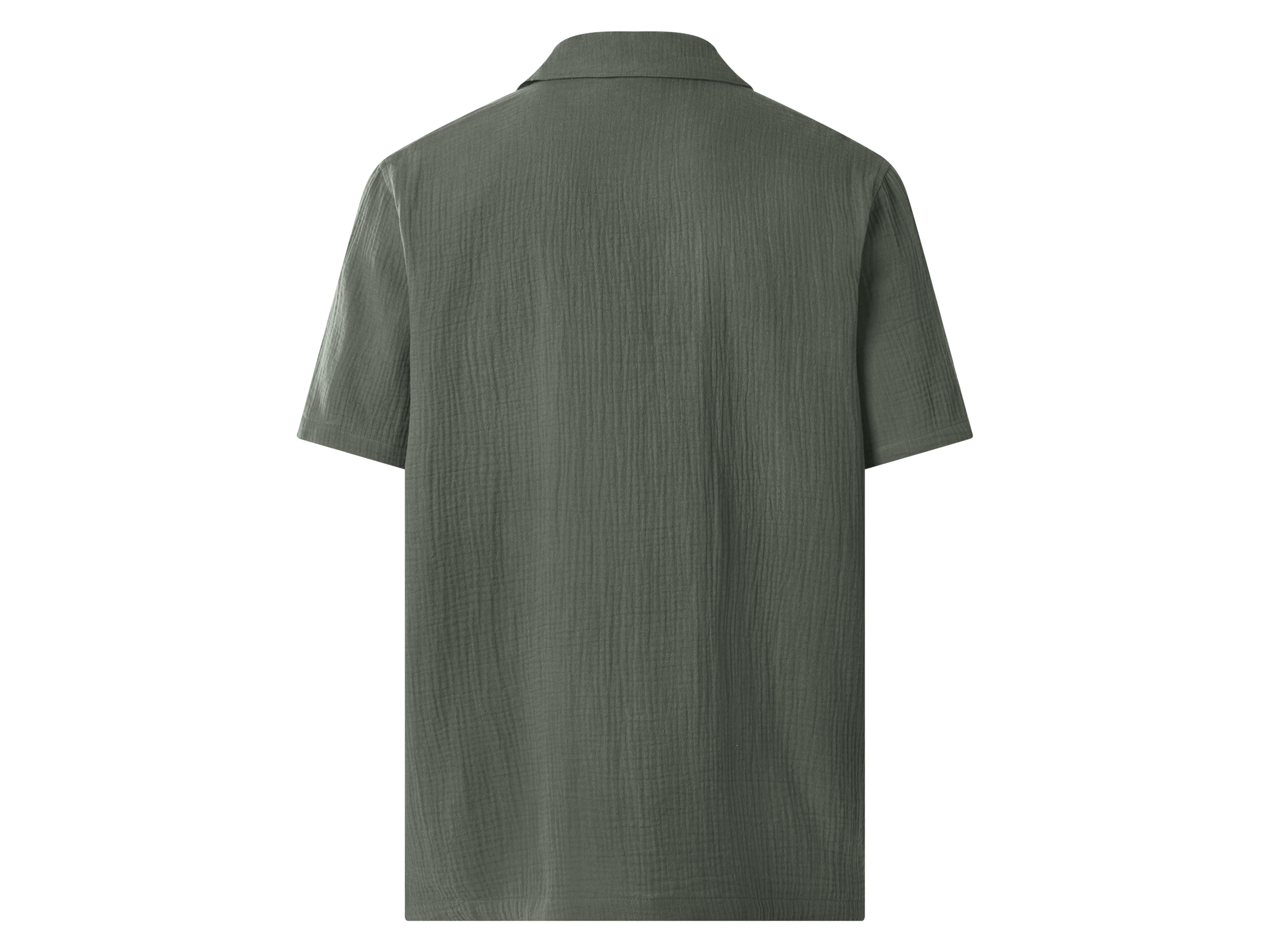 ESMARA MEN Herren Musselin-Freizeithemd (Grün, M (48/50)) – Bild 3 von 3