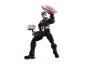 Superhelden-Actionfigur mit Hammer und Schild.