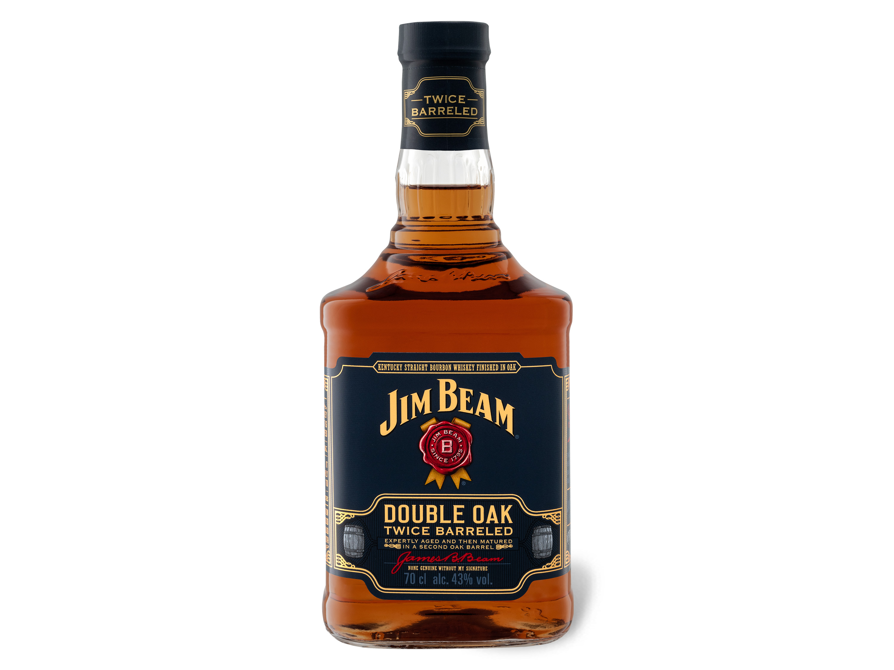 JIM BEAM Double Oak Twice Barreled Bourbon Whiskey 43% Vol