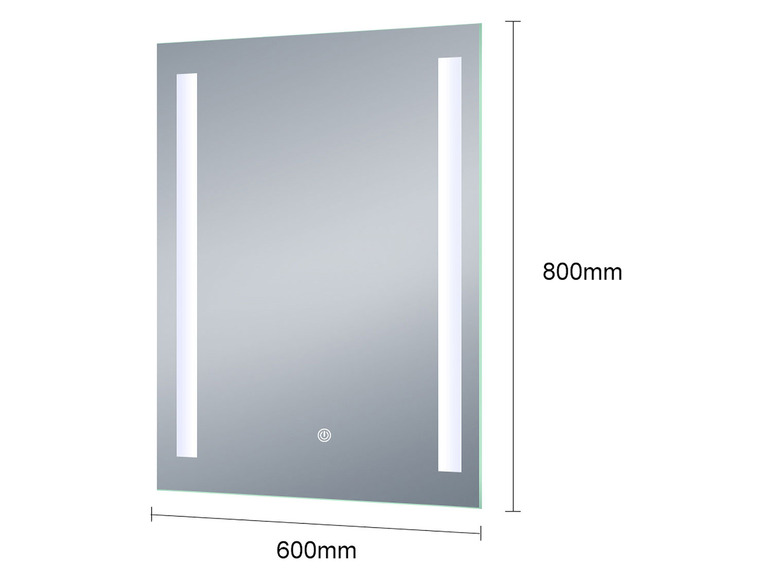 Gehe zu Vollbildansicht: axentia LED Spiegel, mit Aluminiumrahmen - Bild 9