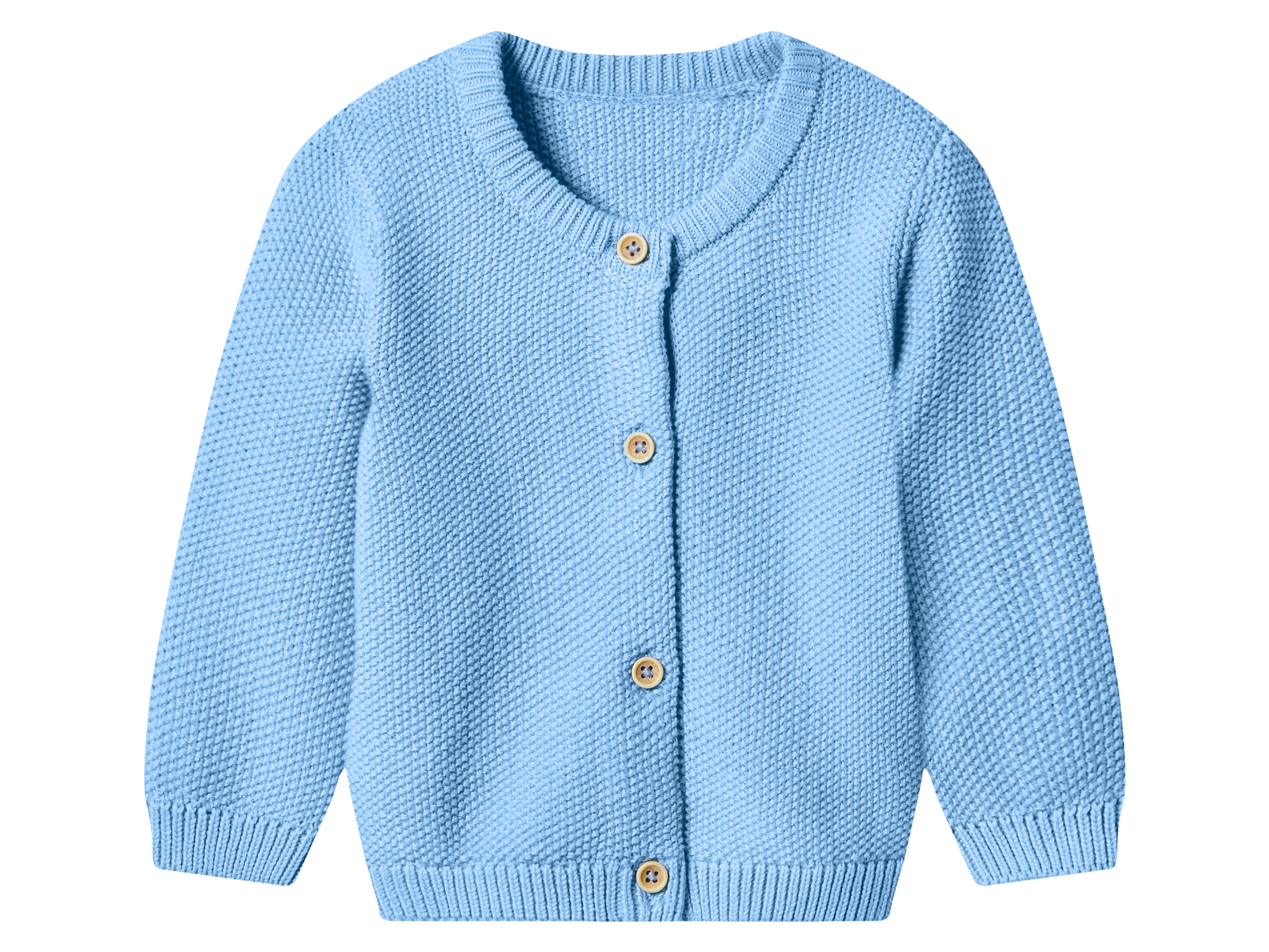 LUPILU® Baby Mädchen Jungen Strickjacke (Blau, 86/92)