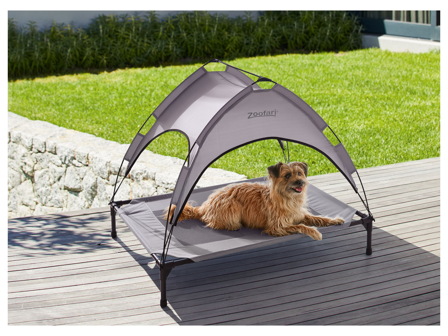 zoofari® Hundebett mit Sonnendach, B 106 x H 85 x T 75…