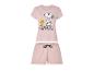 Rosa Peanuts Schlafanzug-Shorts mit Snoopy und Woodstock.
