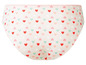 Ein rosafarbener Slip mit Herzchenmuster.