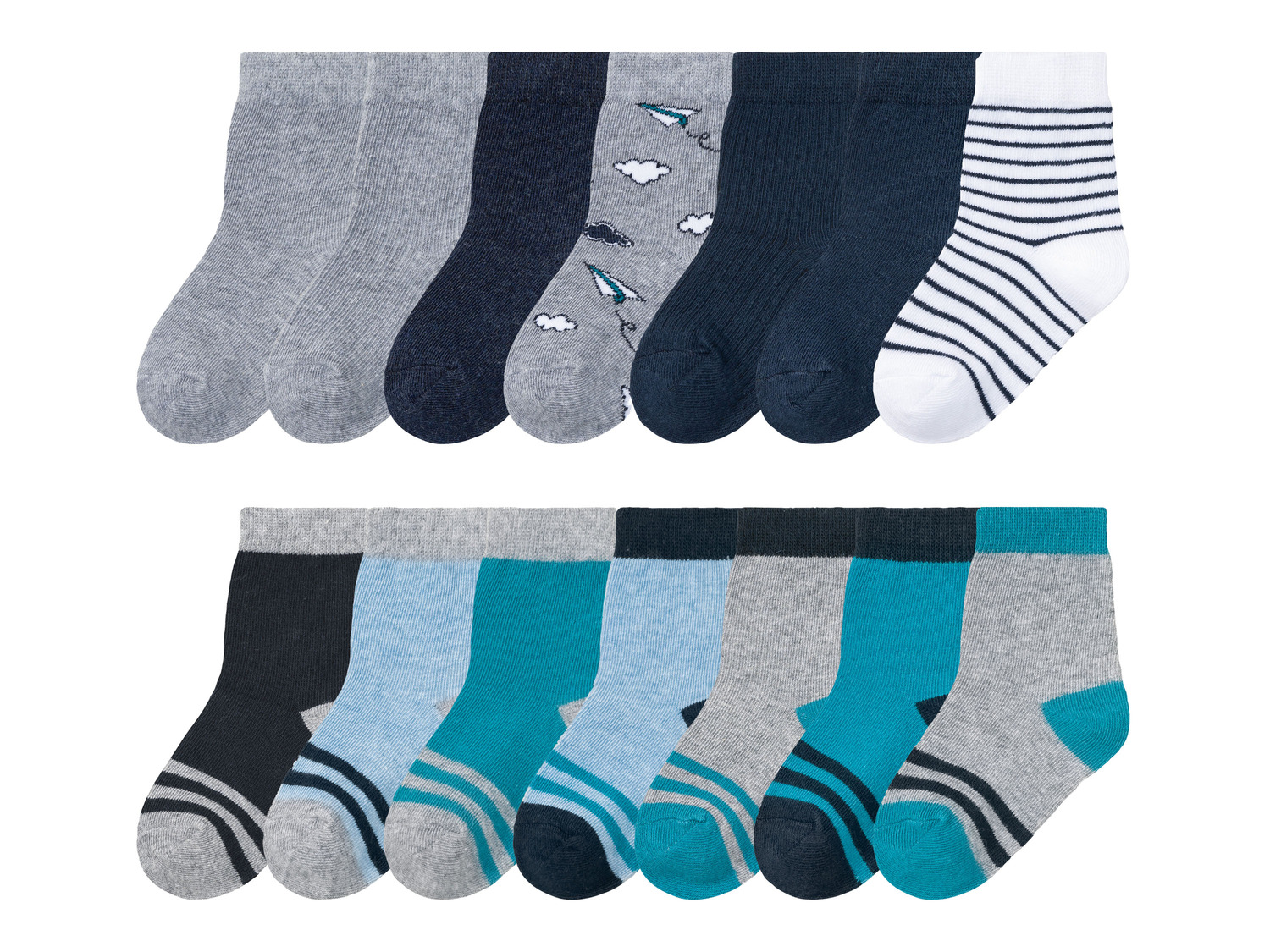 lupilu® Kinder Socken, 7 Paar, LIDL Bio-Baumwolle mit 