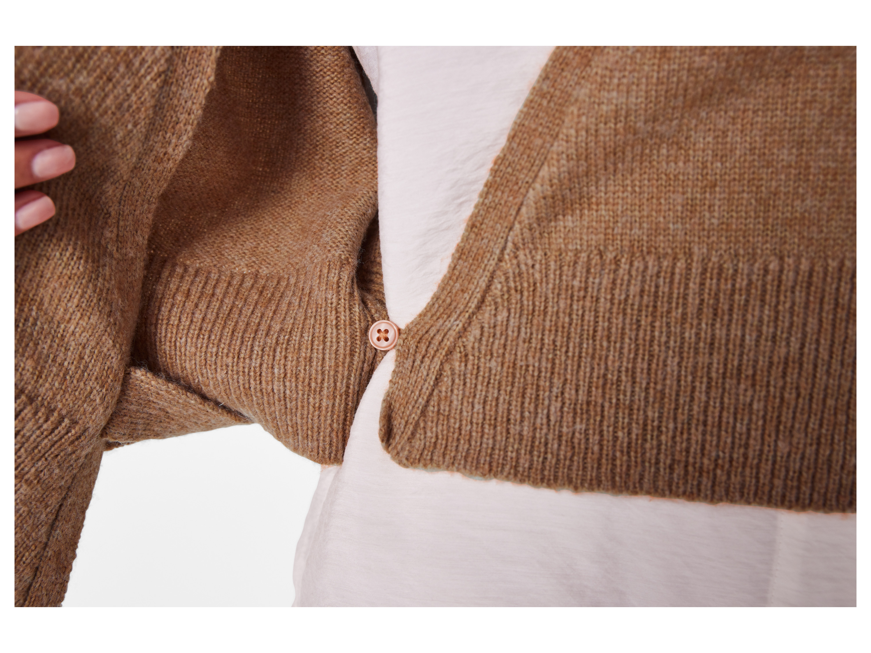 Thumbnail - esmara® Damen Wickelcardigan (Braun, XS(32/34))