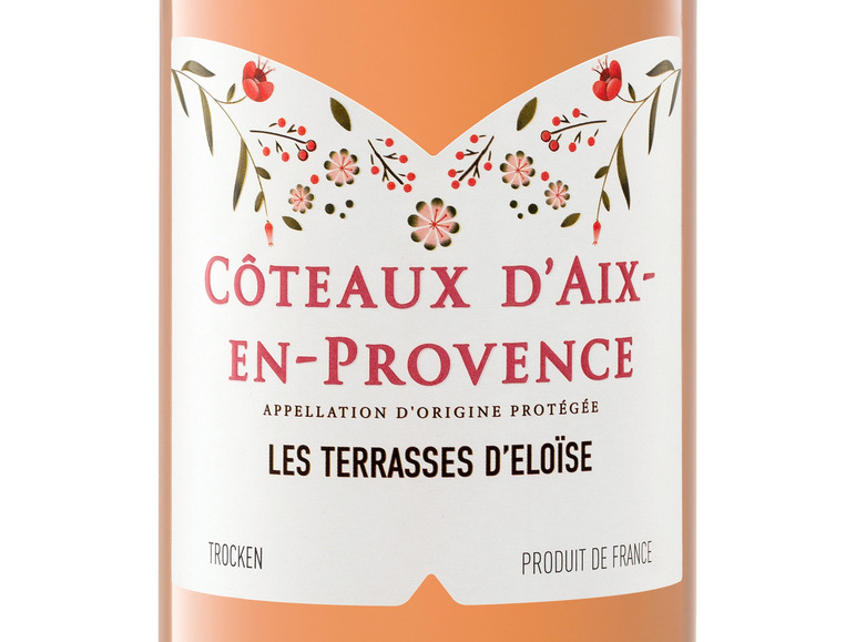 Gehe zu Vollbildansicht: Les Terrasses d'Eloïse Coteaux d'Aix-en-Provence AOP trocken, Roséwein 2022 - Bild 2
