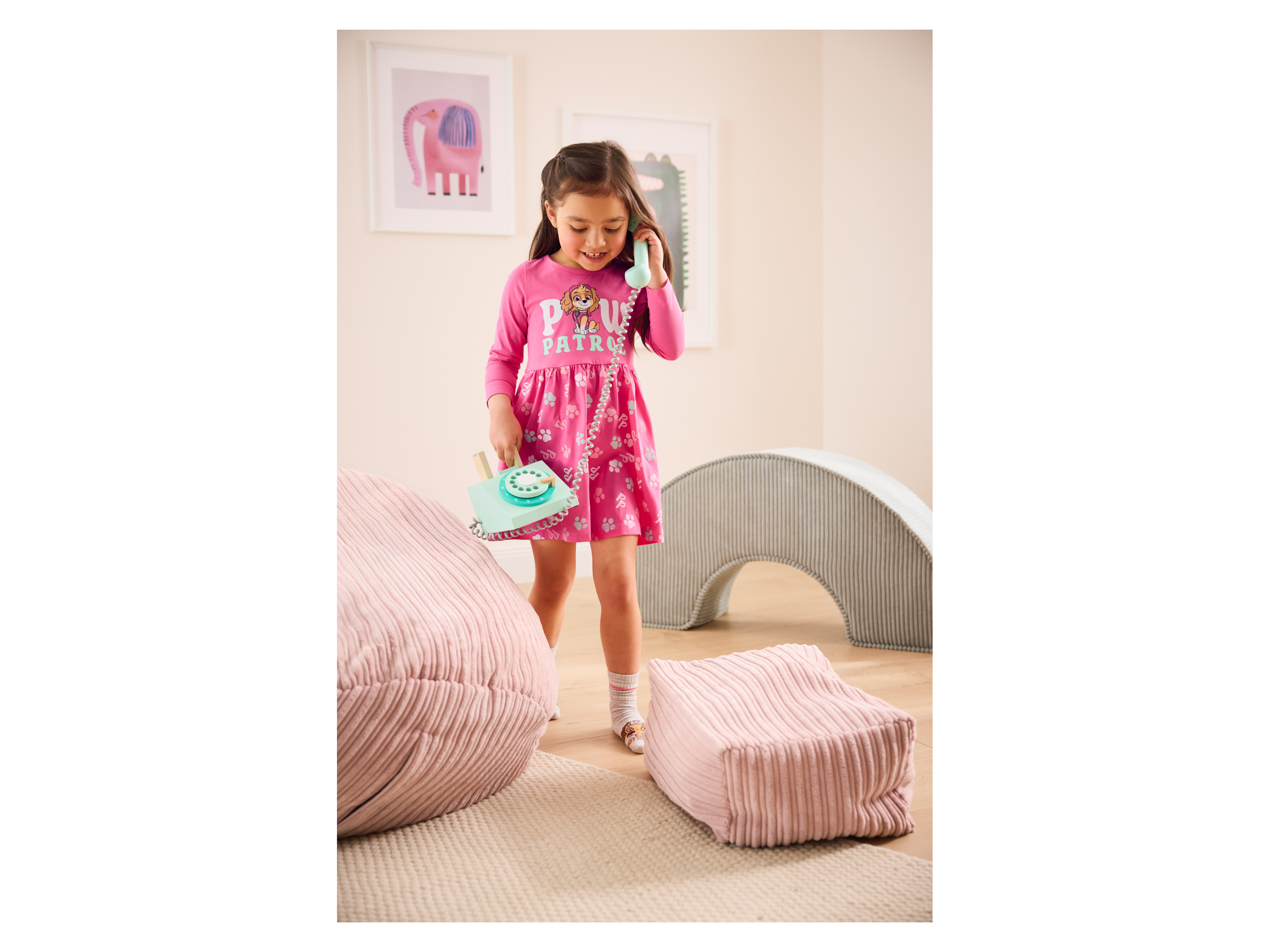 Kleinkinder Mädchen Kleid (Paw Patrol/pink, 98/104) – Bild 4 von 4