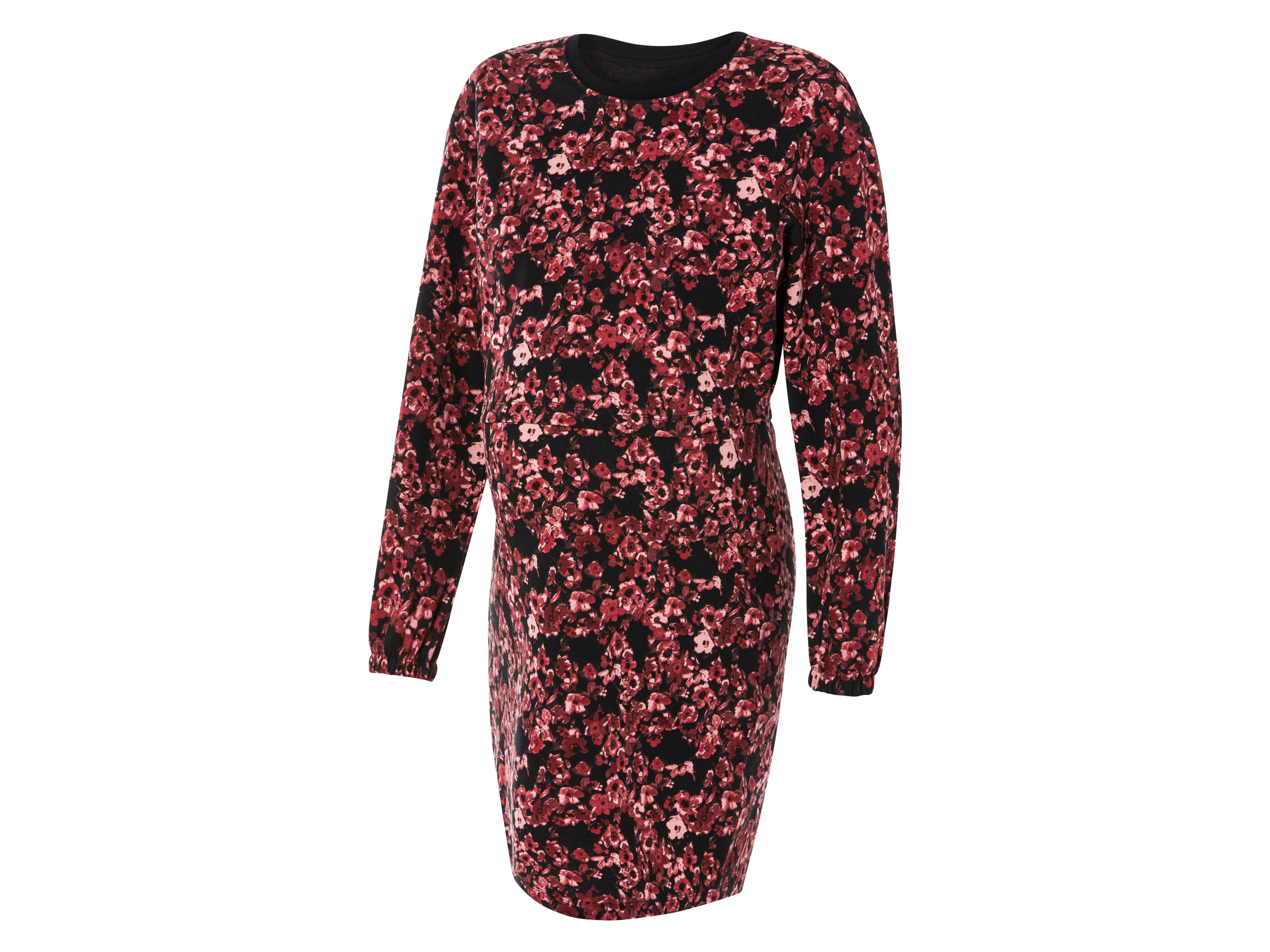 esmara® Damen Kleid (Rosa, XL(48/50))““ | hellrosa, schwarz Muster: hellrosa: blumen Detail: Umstandskleid mit passendem Oberteil Schnitt: – Ausschnitt: Kleid: V-Ausschnitt, Oberteil: Rundhalsausschnitt Kragenform: – Stillfunktion: Oberteil hinten geschlitzt – zum Stillen einfach anheben Ärmellänge: Oberteil: regulär Länge: – Material: Polyester recycelt, 28 % Viskose Viskose von Lenzing Pflegehinweis: waschen bei max. 40 °C nicht bleichen nicht im Wäschetrockner trocknen bügeln bis 110 °C Stufe 1. Kein Bügeln mit Dampf nicht trockenreinigen Größe: XS 32/34 – XL 48/50 Meine Lidl-Größe – so einfach gehts Einfach den Lidl-Größenrechner besuchen. Für deine Personengruppe und Produktgruppe die gemessenen Körpermaße eintragen und dann den Berechnen-Button betätigen. Schon wird dir deine Größe angezeigt. Oeko-Tex® Standard 100 Geprüft auf Schadstoffe Zertifizierungsnummer: 21.Hbd.84989 Hohenstein Htti Standard 100 by Oeko-Tex® ist die weltweit bekannteste, unabhängige Zertifizierung schadstoffgeprüfter Textil- und Lederprodukte aller Art – vom Garn und den Stoffen bis hin zum gebrauchsfertigen Artikel. Das Label bestätigt