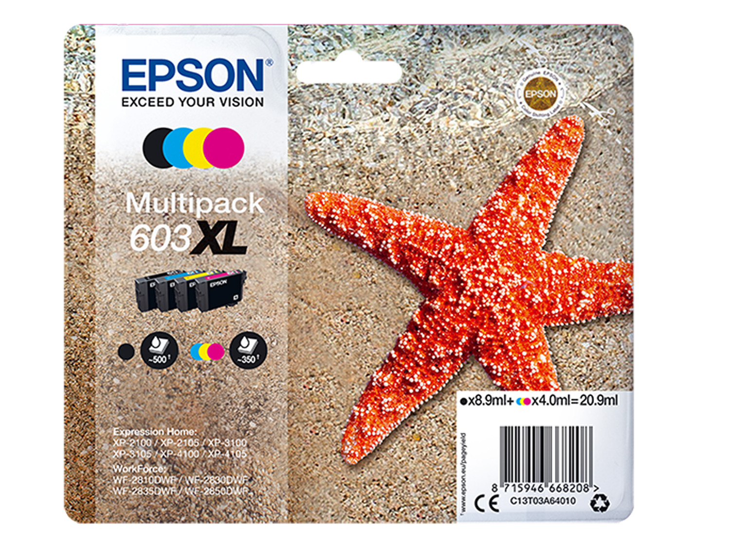 EPSON »603 XL« Seestern Multipack Tintenpatronen Schwa…