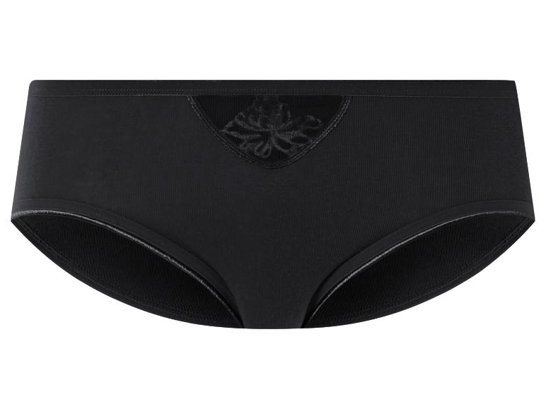 Schwarze Unterhose mit Spitze.