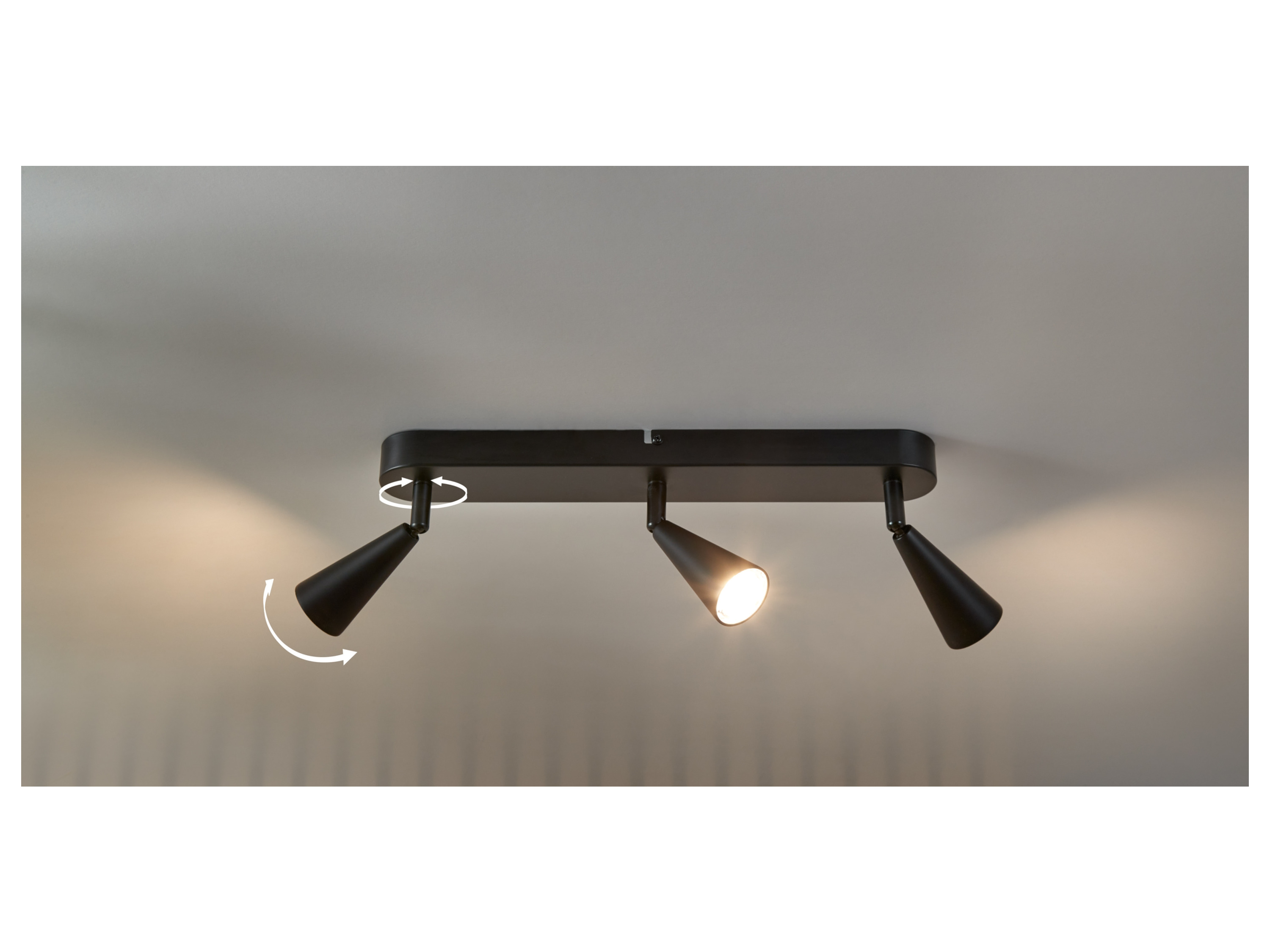 Thumbnail - LIVARNO home Deckenspot / Wand-/Deckenschiene 3flammig (oval/schwarz)""