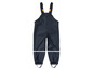 Dunkelblaue Regenhose mit Trägern für Kinder.