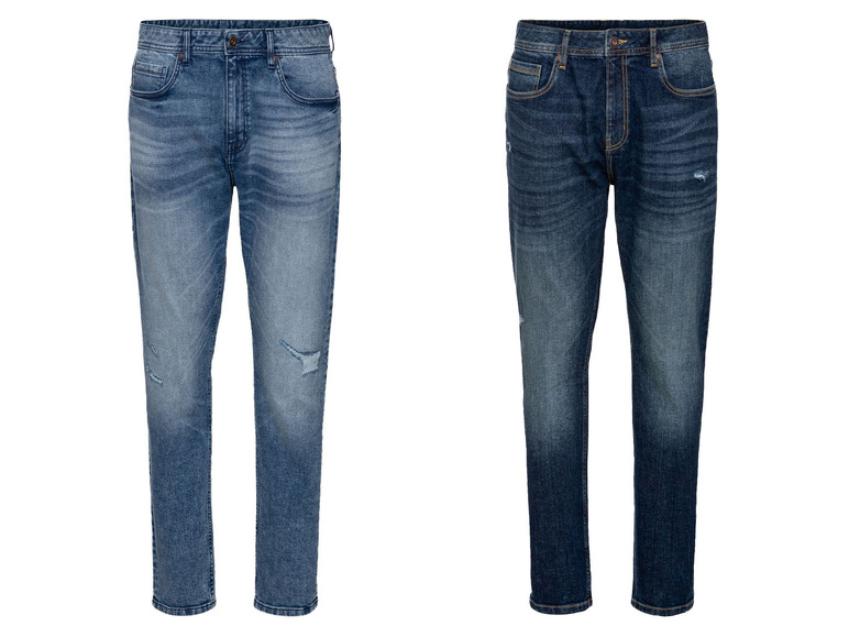 Gehe zu Vollbildansicht: LIVERGY Herren Jeans, Tapered Fit, im 5-Pocket-Style - Bild 1