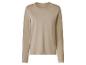 Beiger Langarmpullover mit Rundhalsausschnitt