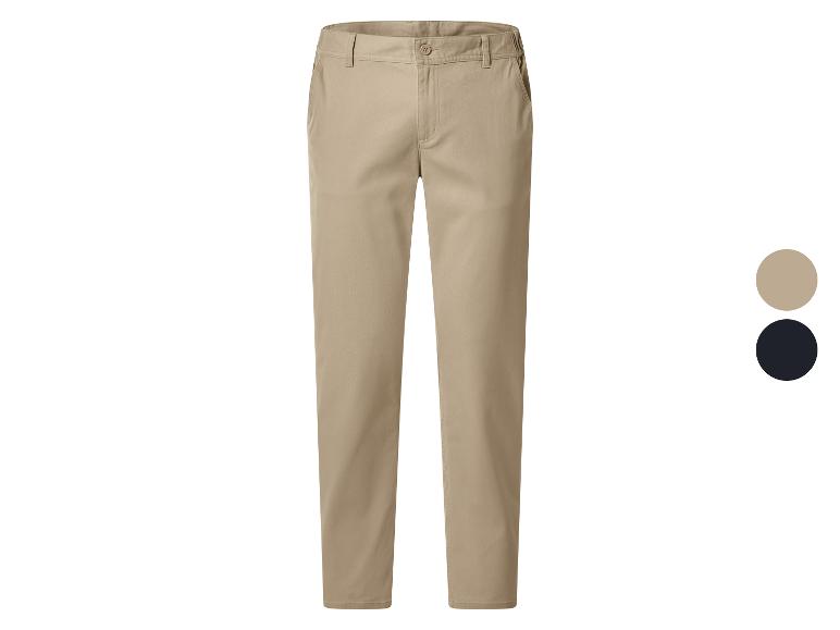 Herren-Chino-Hose in Beige mit Farboptionen in Beige und Marineblau.