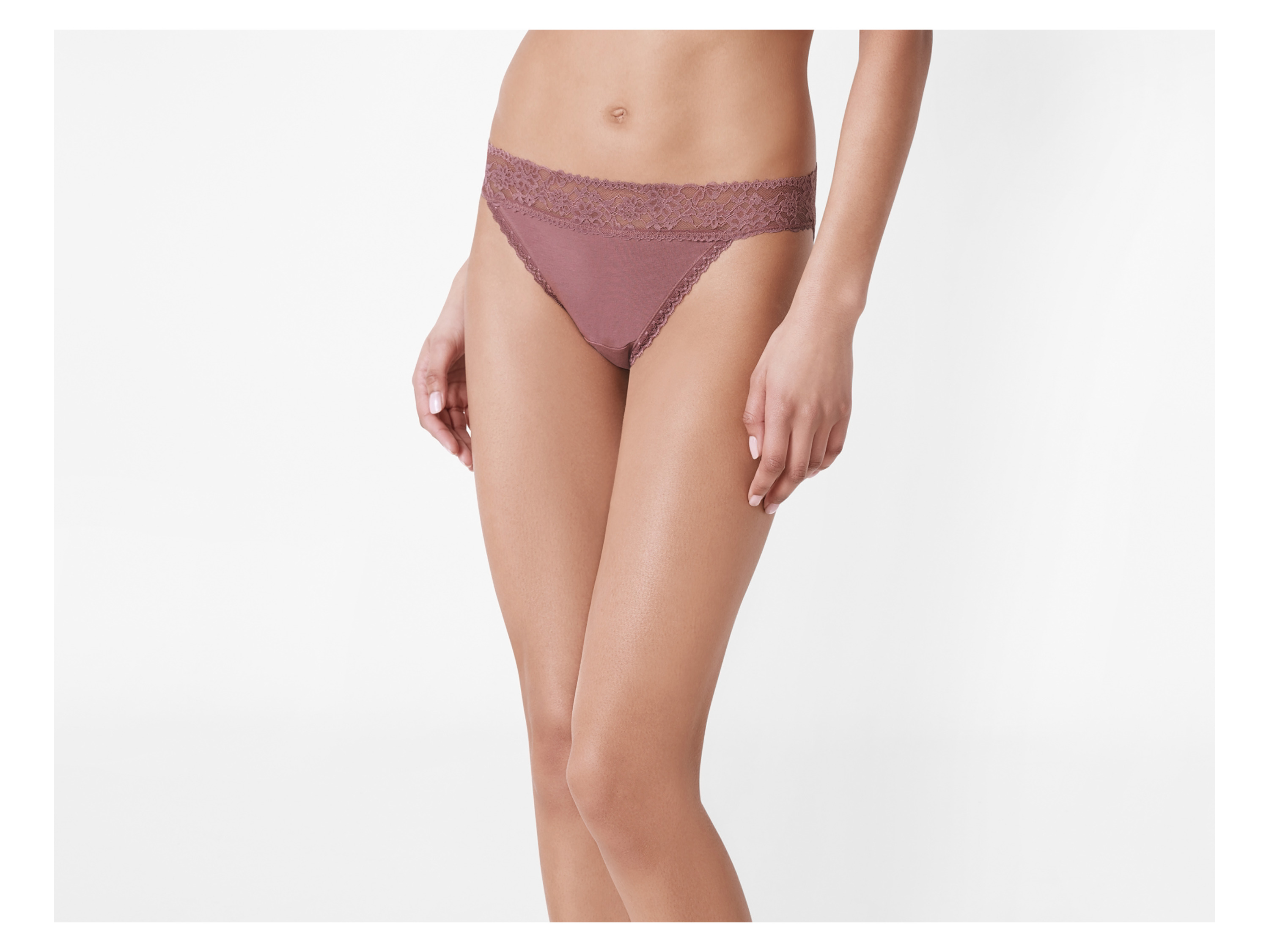 Thumbnail - esmara® Damen Slips mit Spitze, 3 Stück (altrosa/rosa/weiß, S(36/38))